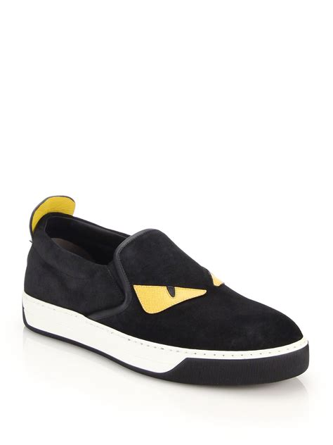 fendi low top sneakers black|Fendi monster slip on sneakers.